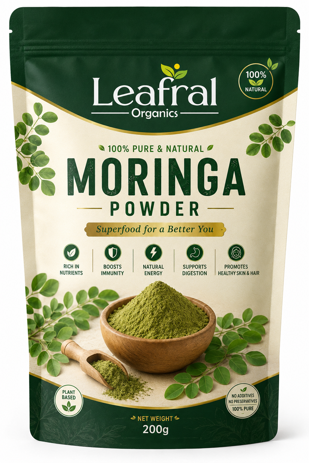 Pure & Natural Moringa Leaf Powder
